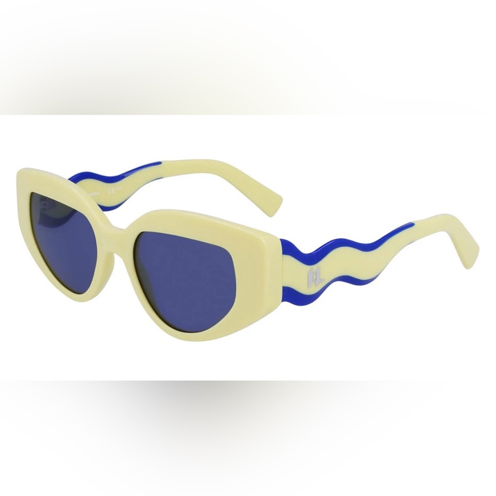 Karl Lagerfeld KL6144S Sunglasses Women Shiny Yellow 50mm - Picture 2 of 6